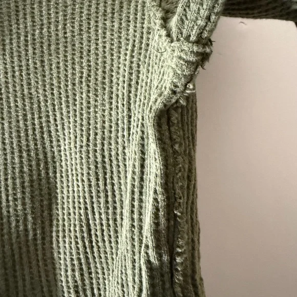 Free People We the Free Roll With It Thermal Long Sleeve Top in Moss Size Large - Picture 8 of 16